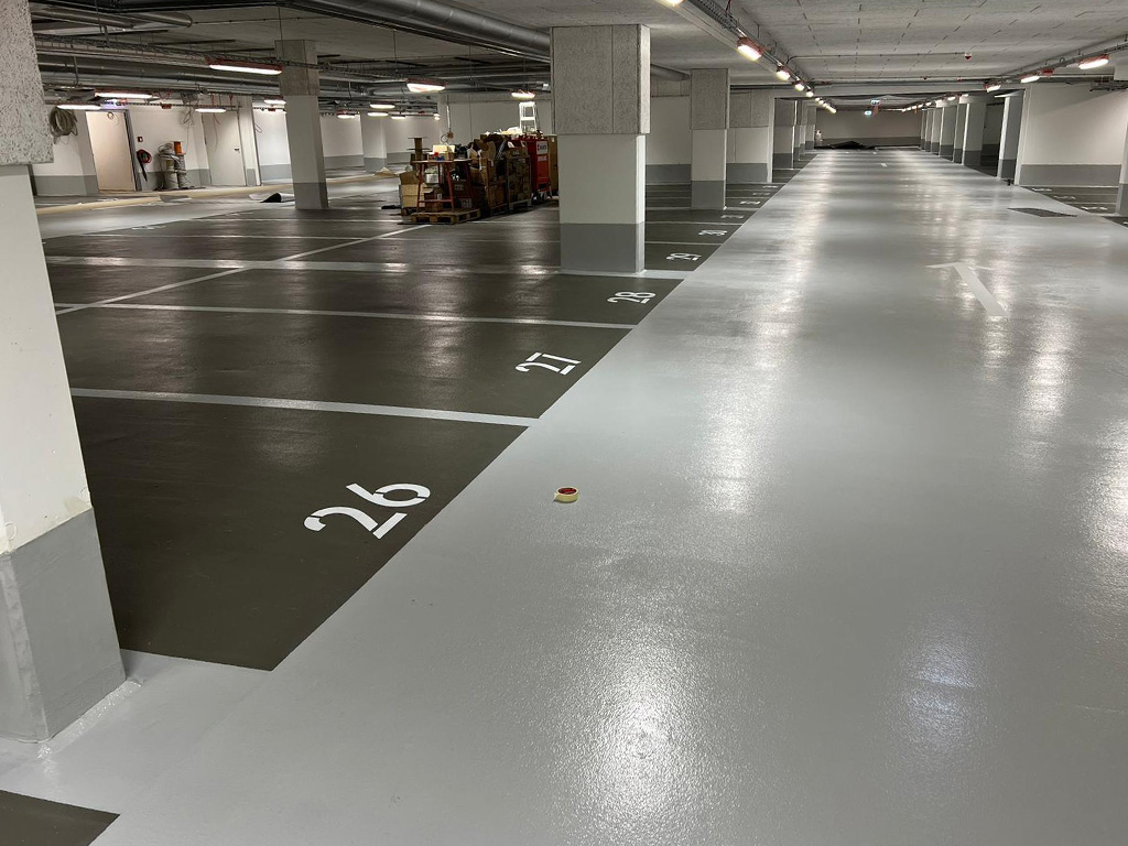 Beschichtung einer Tiefgarage